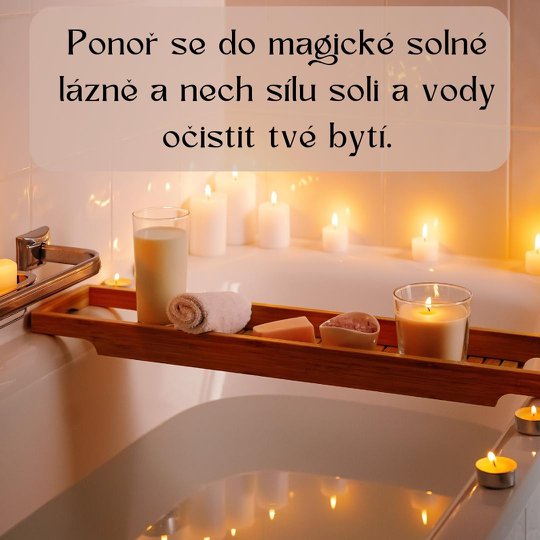 Salt bath for cleansing energy