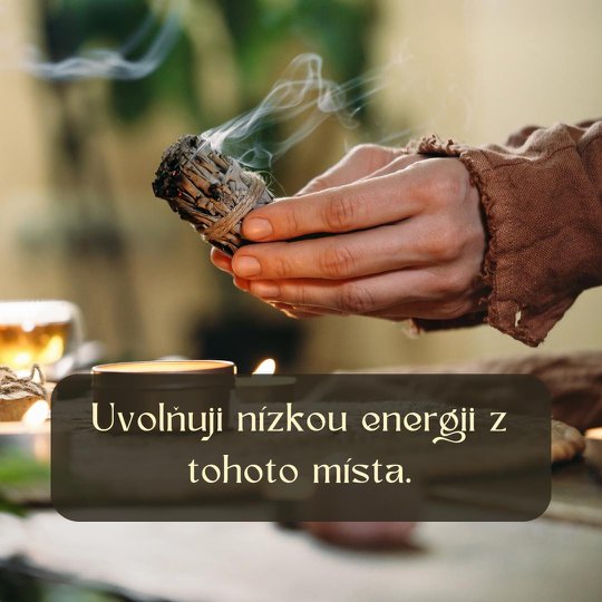 Cleansing the space with sacred smoke